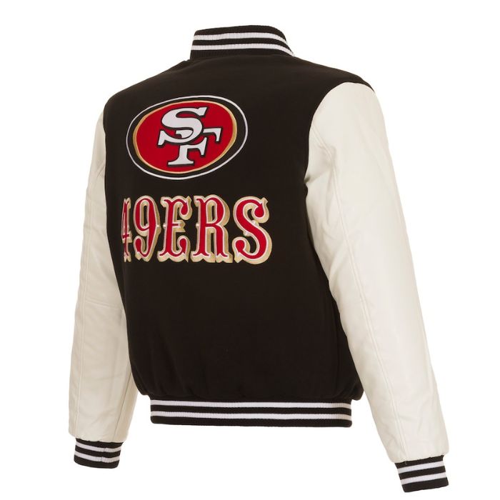 San Francisco 49ers Elite Varsity Jacket Back