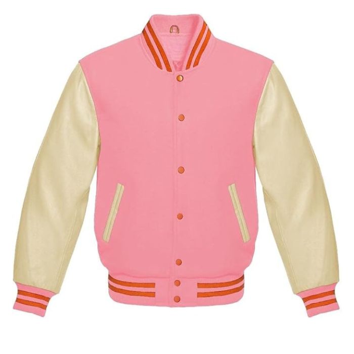 Soft Peach Varsity Jacket