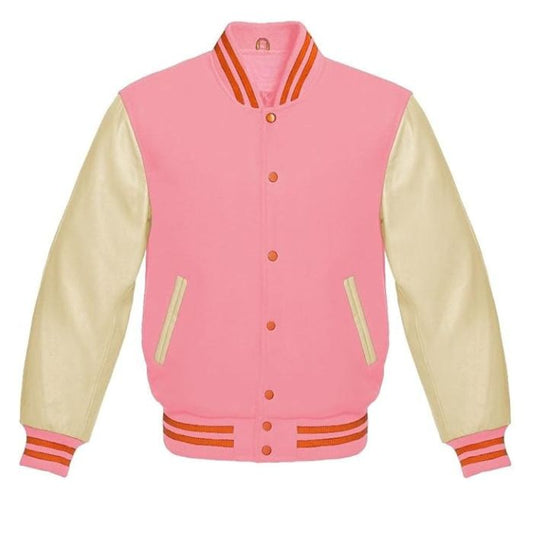 Soft Peach Varsity Jacket