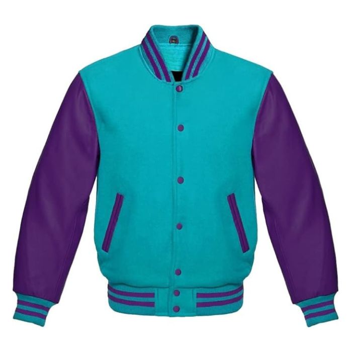 Teal and Purple Varsity Jacket
