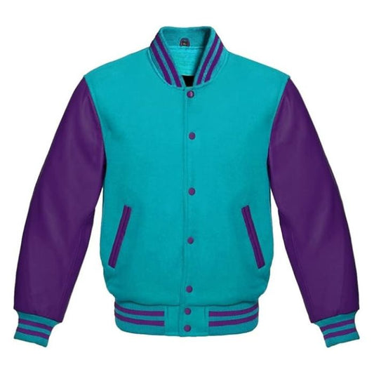 Teal and Purple Varsity Jacket