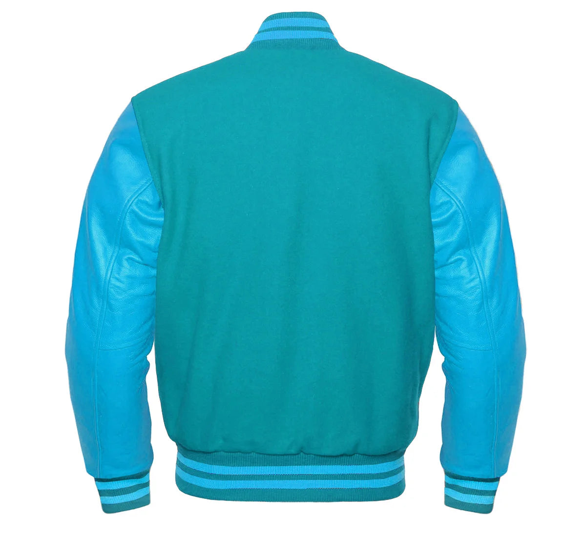 Tiffany Blue Varsity Jacket Back Side