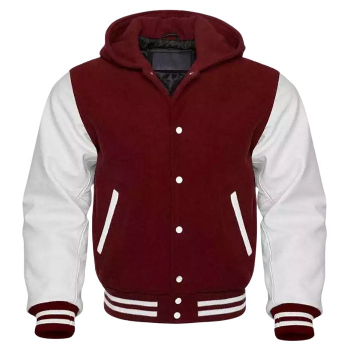 Braun-weißer Kapuzenpullover mit Farbverlauf