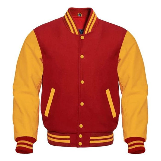 RED AND YELLOW VARSITY JACKET