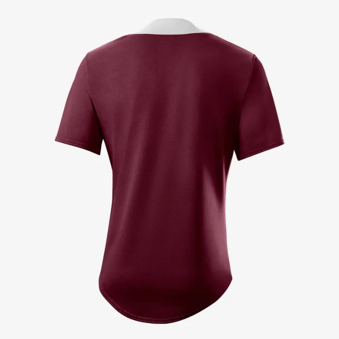 Crimson Hustle – Two-Button Baseball Jersey