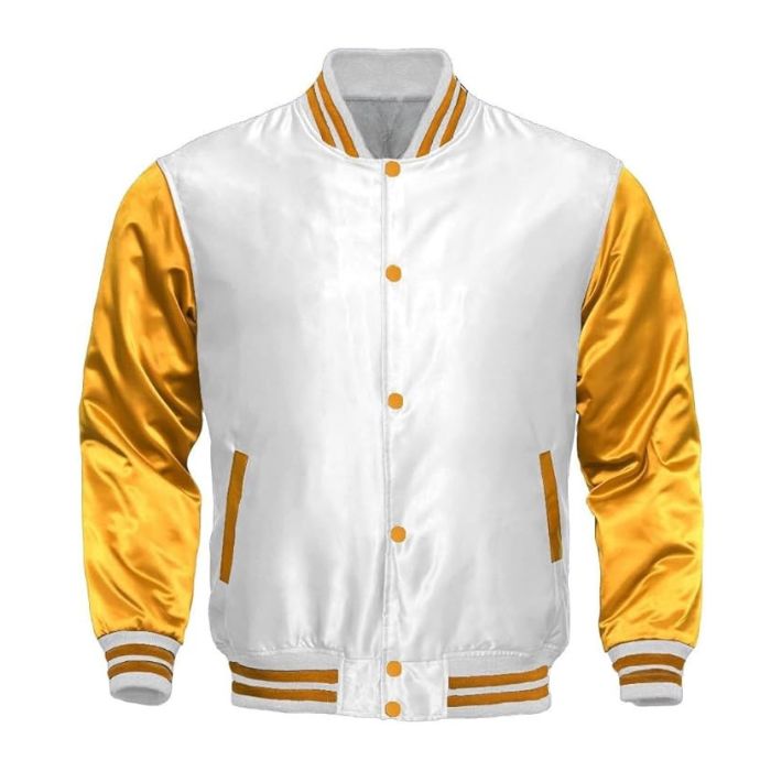 White and Gold Satin Jacket