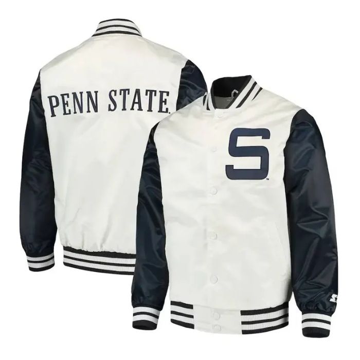 penn state satin varsity jacket