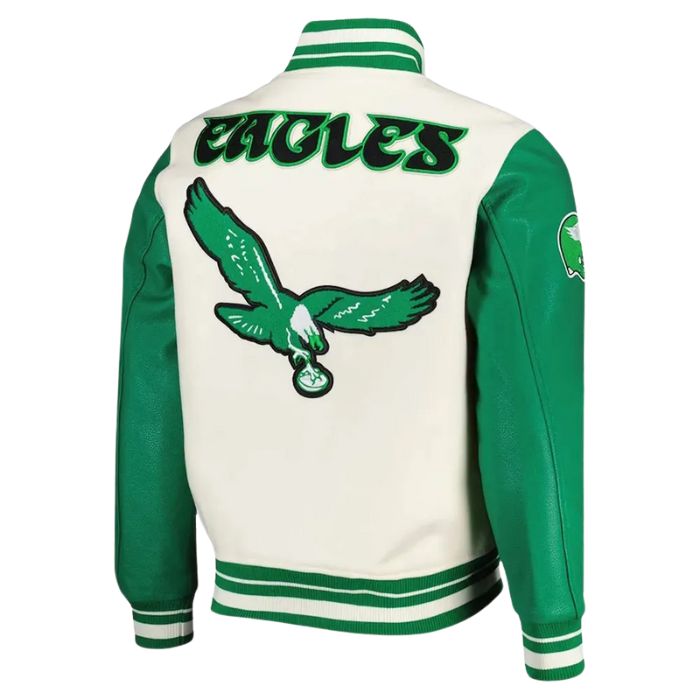 philadelphia eagles varsity jacket back side