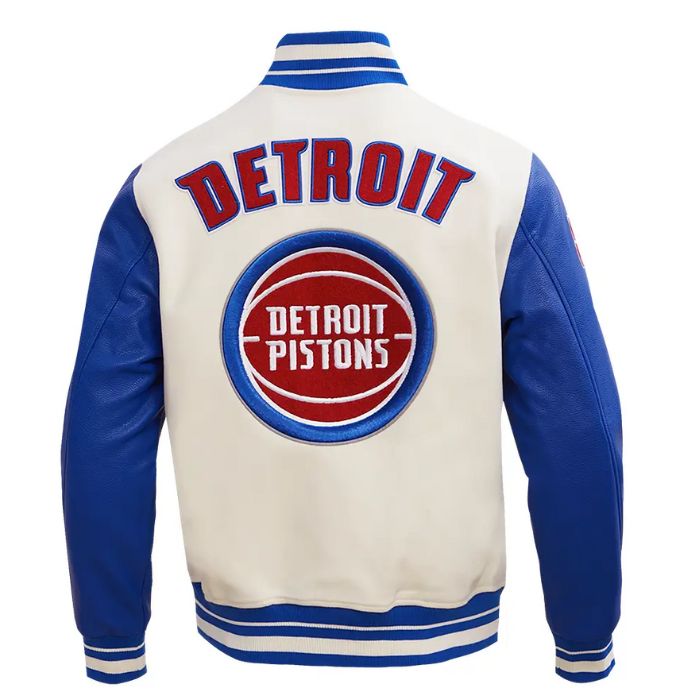pistons varsity jacket back side