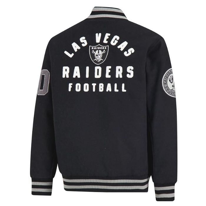 retro raiders jacket back