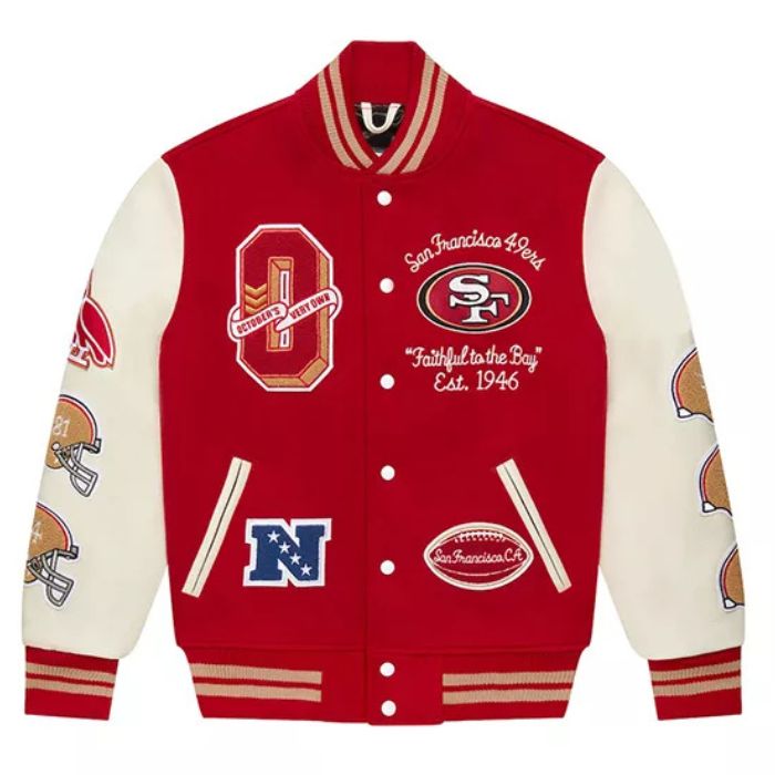 san francisco 49ers ovo varsity jacket