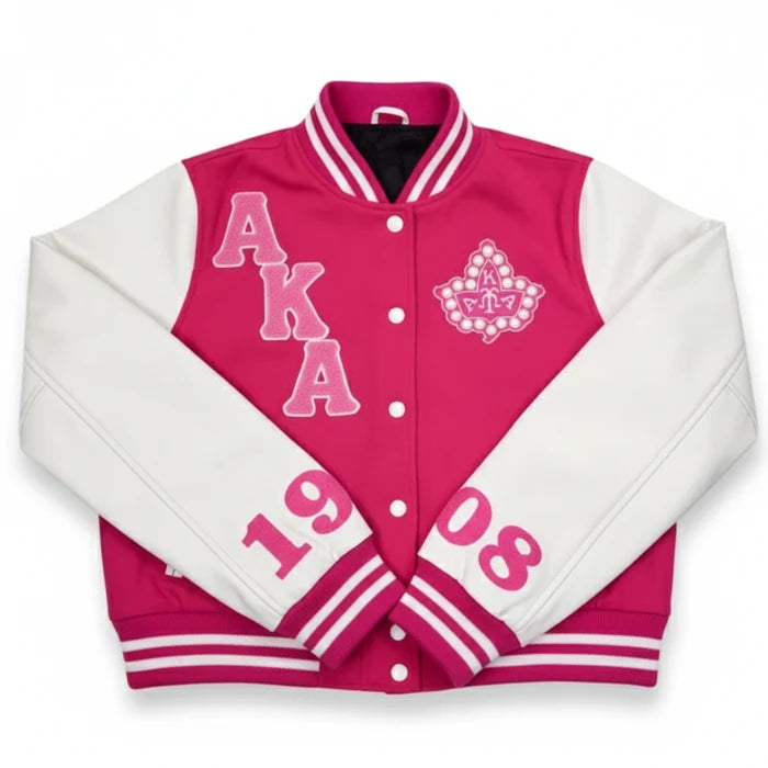 Aka Legacy Jacket in Pink and White