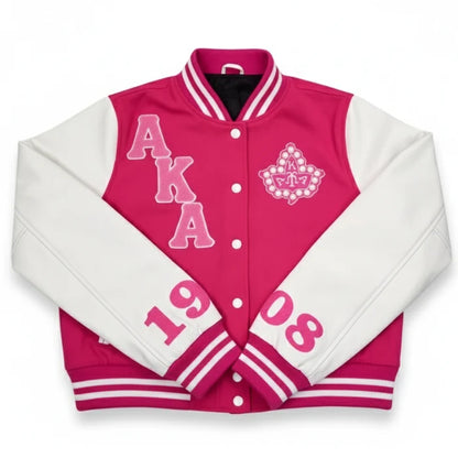 Aka Legacy Jacket in Pink and White