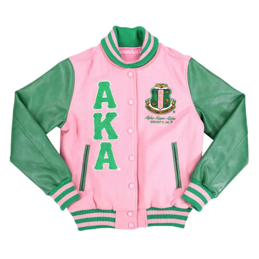 Aka Wool and Leather Varsity Jacket