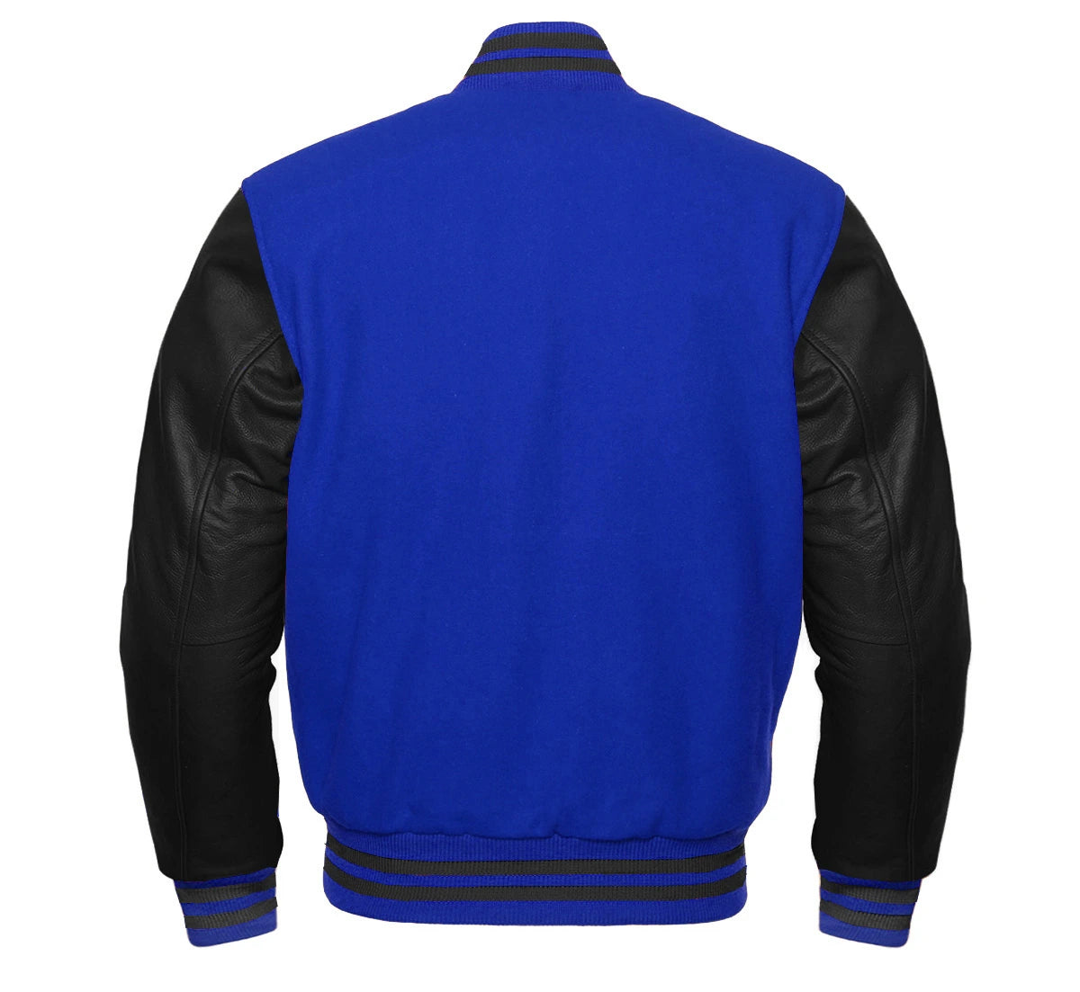 BLACK ROYAL BLUE VARSITY JACKET FOR KIDS