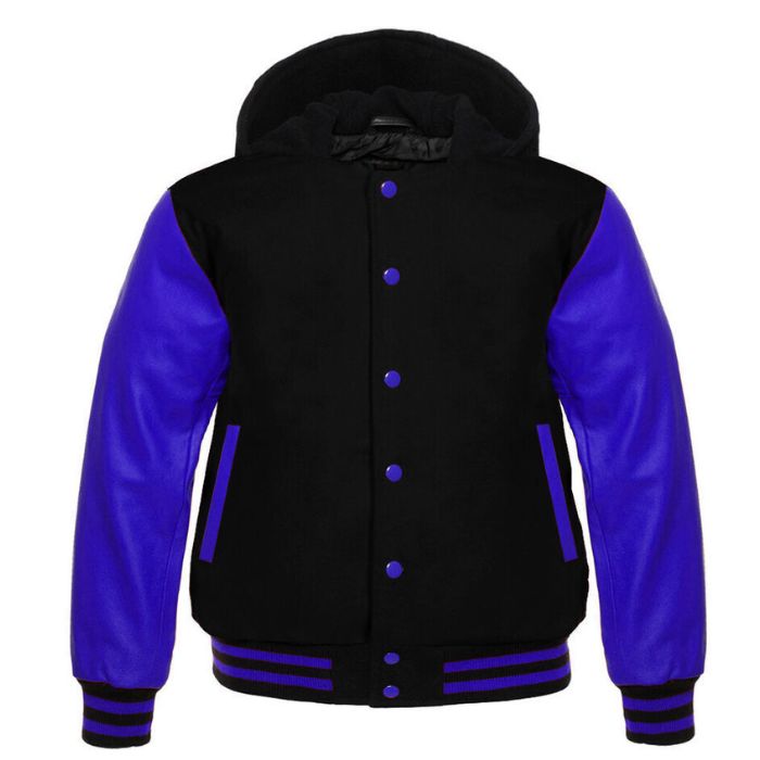 Black and Blue Varsity Hoodie