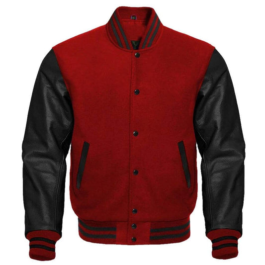 Black and Maroon Varsity Jacket 