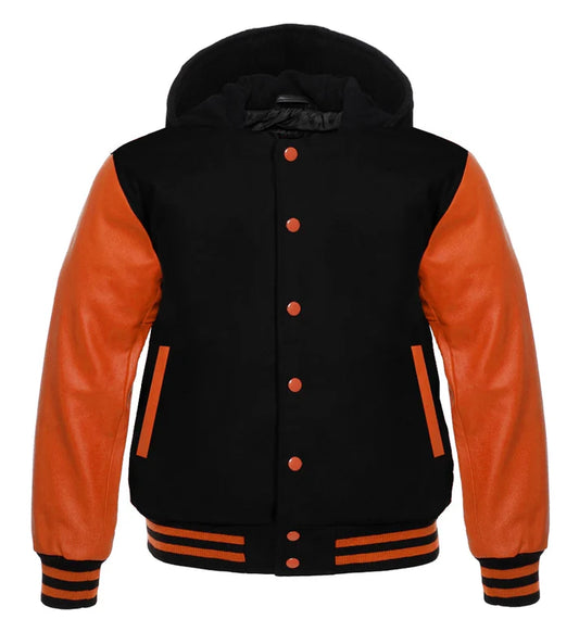 Black and Orange Varsity Hoodie