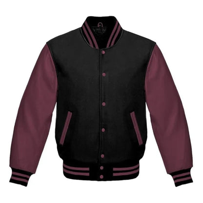 Black and Maroon Varsity Jacket