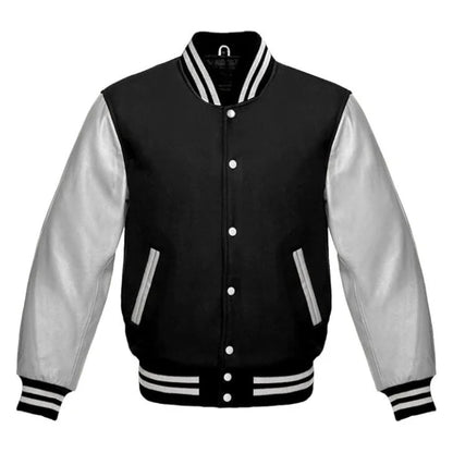 Black and Silver Varsity Jacket