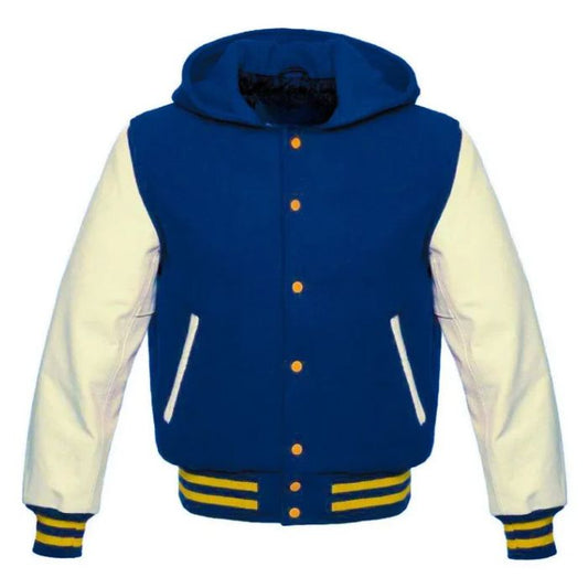 Blue and Cream Varsity Hoodie