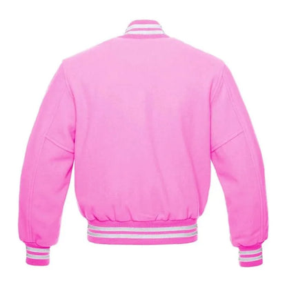 Bubblegum All Wool Varsity Jacket Back Side