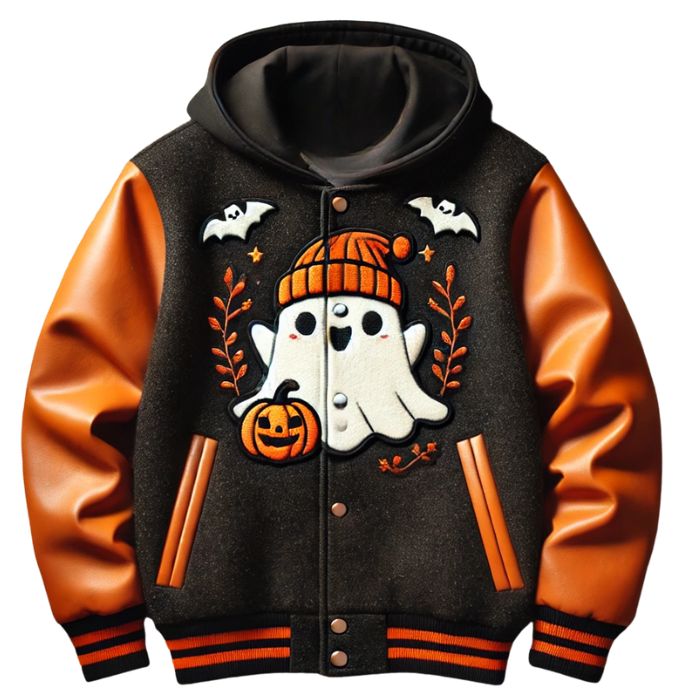 Cute Halloween Ghost Varsity Hoodie