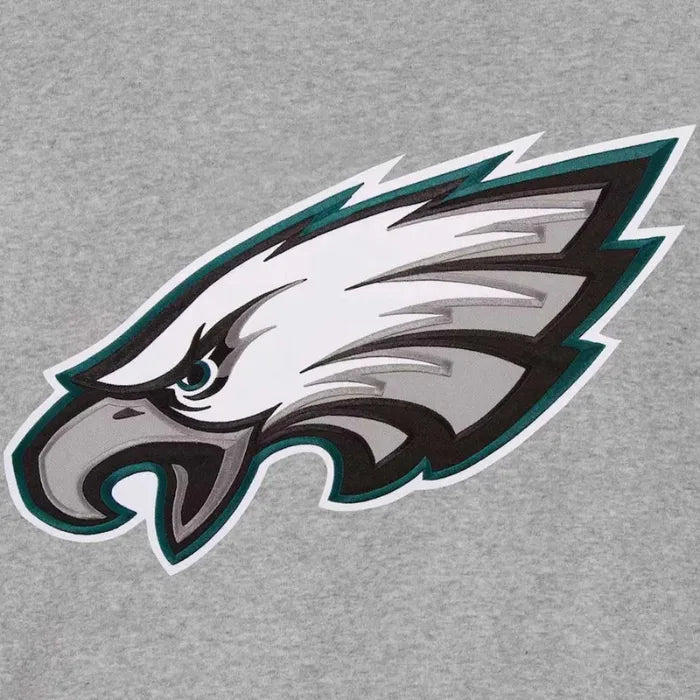 Philadelphia Eagles logo on a gray background