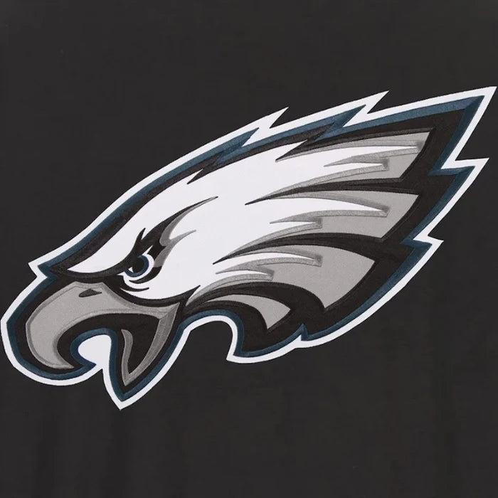 Philadelphia Eagles logo on a black background