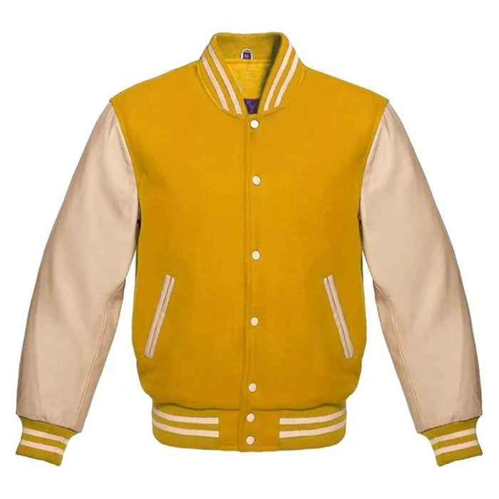 Gold and Cream Varsity Jacket