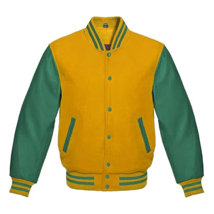 Gold and Green Varsity Jacket