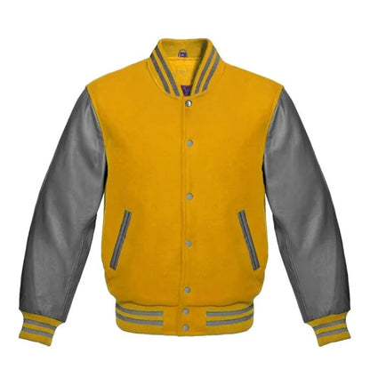 Gold and Grey Varsity Jacket