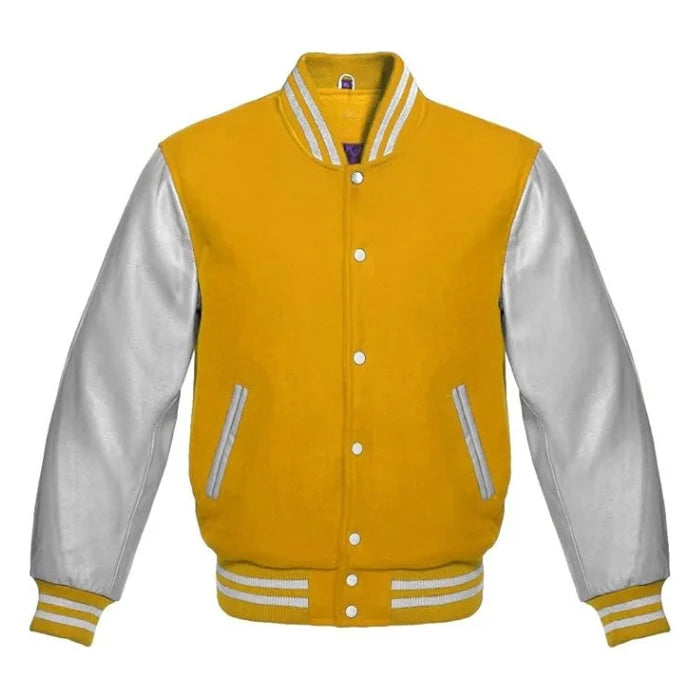 Gold and Silver Varsity Jacket