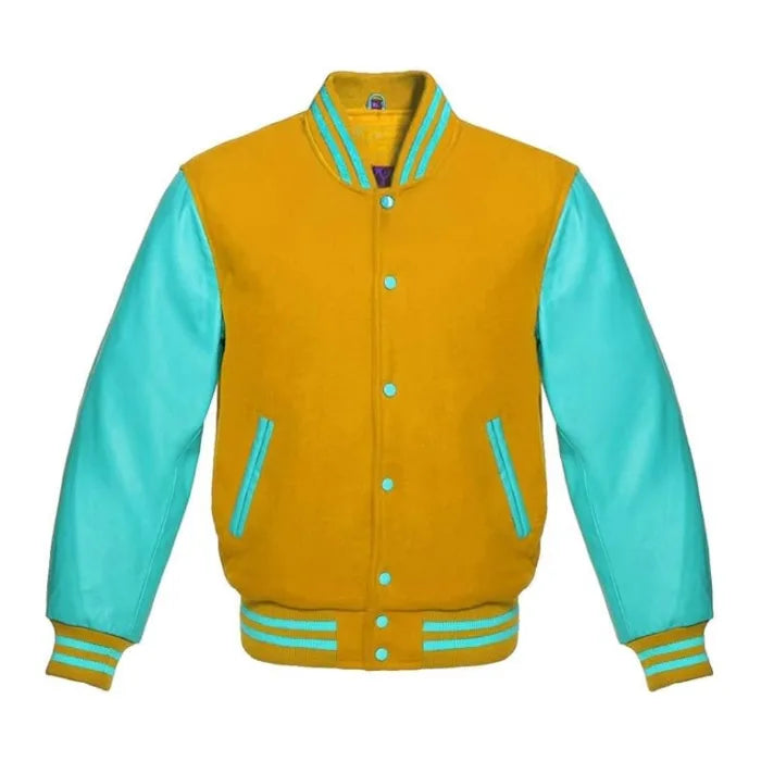 Gold and Tiffany Varsity Jacket