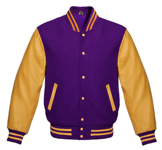 Golden and Purple Varsity Jacket