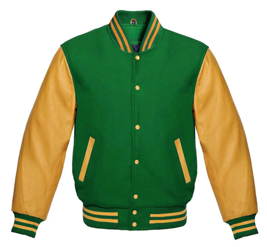  Grassy Green Letterman Jacket