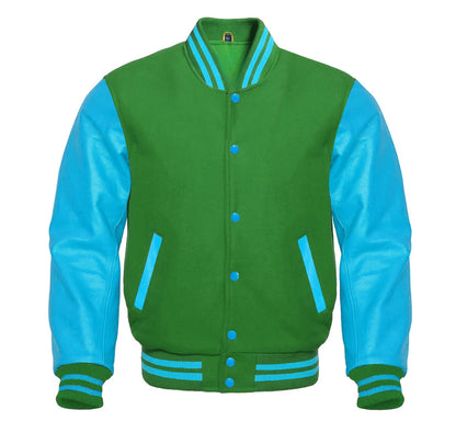 Green Varsity Jacket Front Side