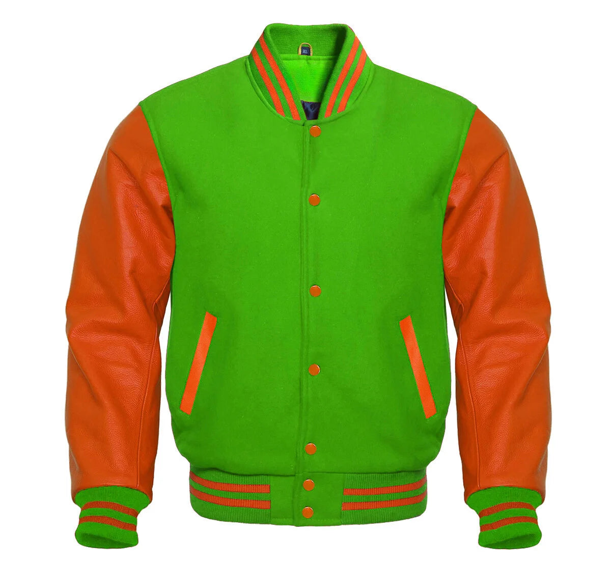 Green and Red Letterman Jacket