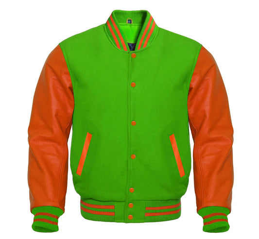 Green and Red Letterman Jacket