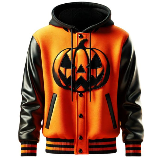 Halloween Pumpkin Varsity Hoodie