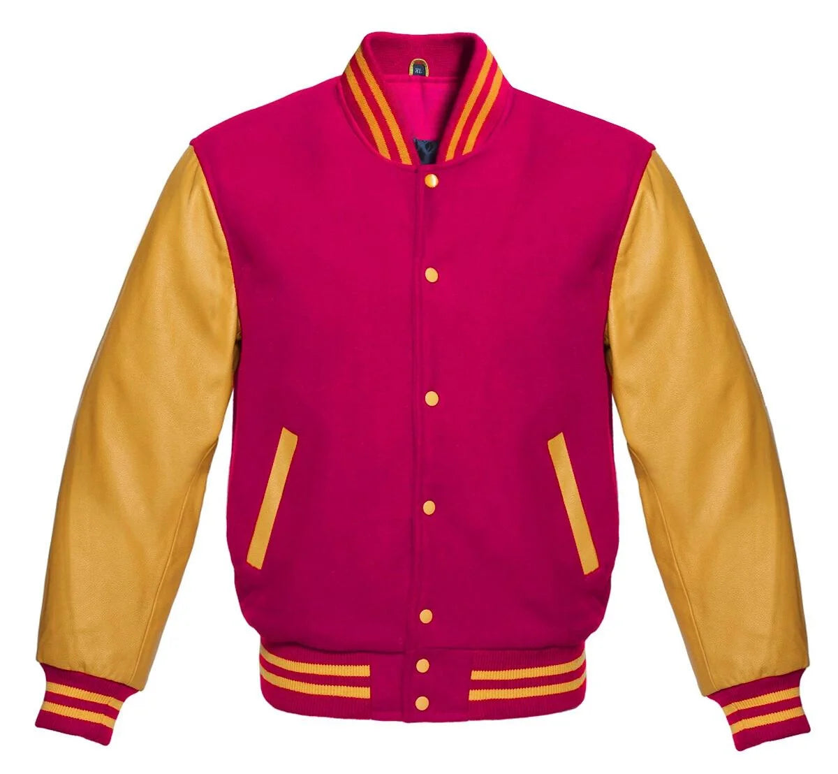 Gold and Hot Pink Letterman Jacket