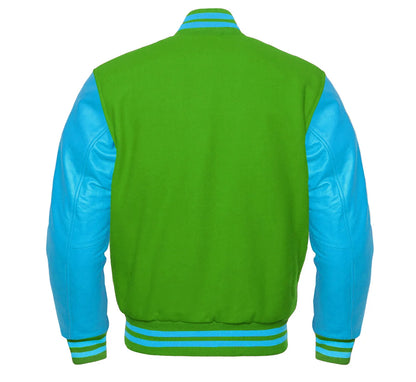 Kelly Green Varsity Jacket Back Side