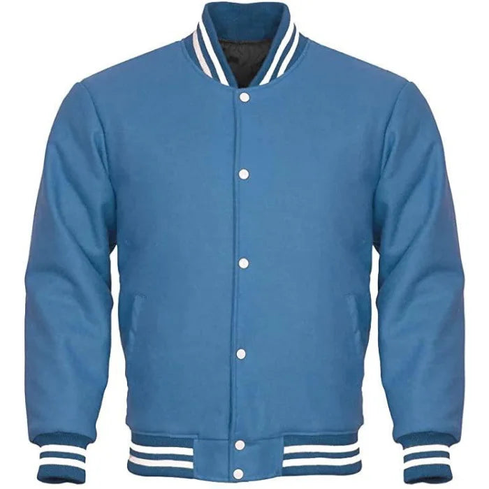 Light Blue Varsity Jacket Women's 