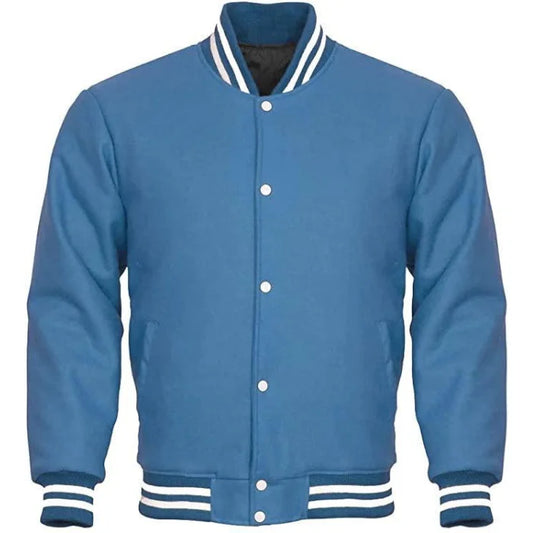 Light Blue Varsity Jacket Women's 