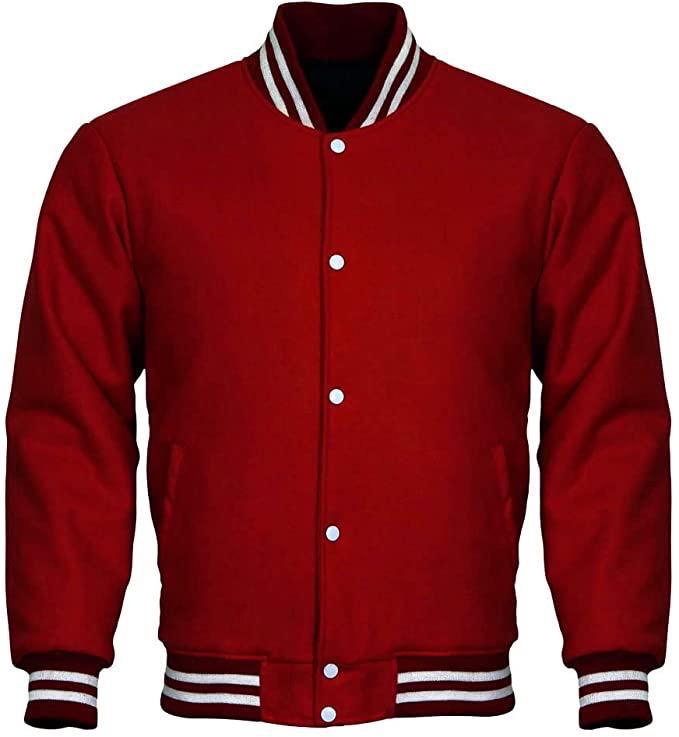 Maroon Varsity Jacket Men's