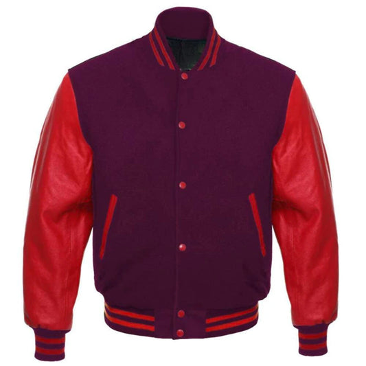 Maroon and Red Varsity Jacket