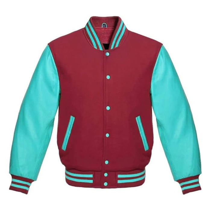 Maroon and Tiffany Varsity Jacket