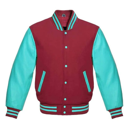 Maroon and Tiffany Varsity Jacket