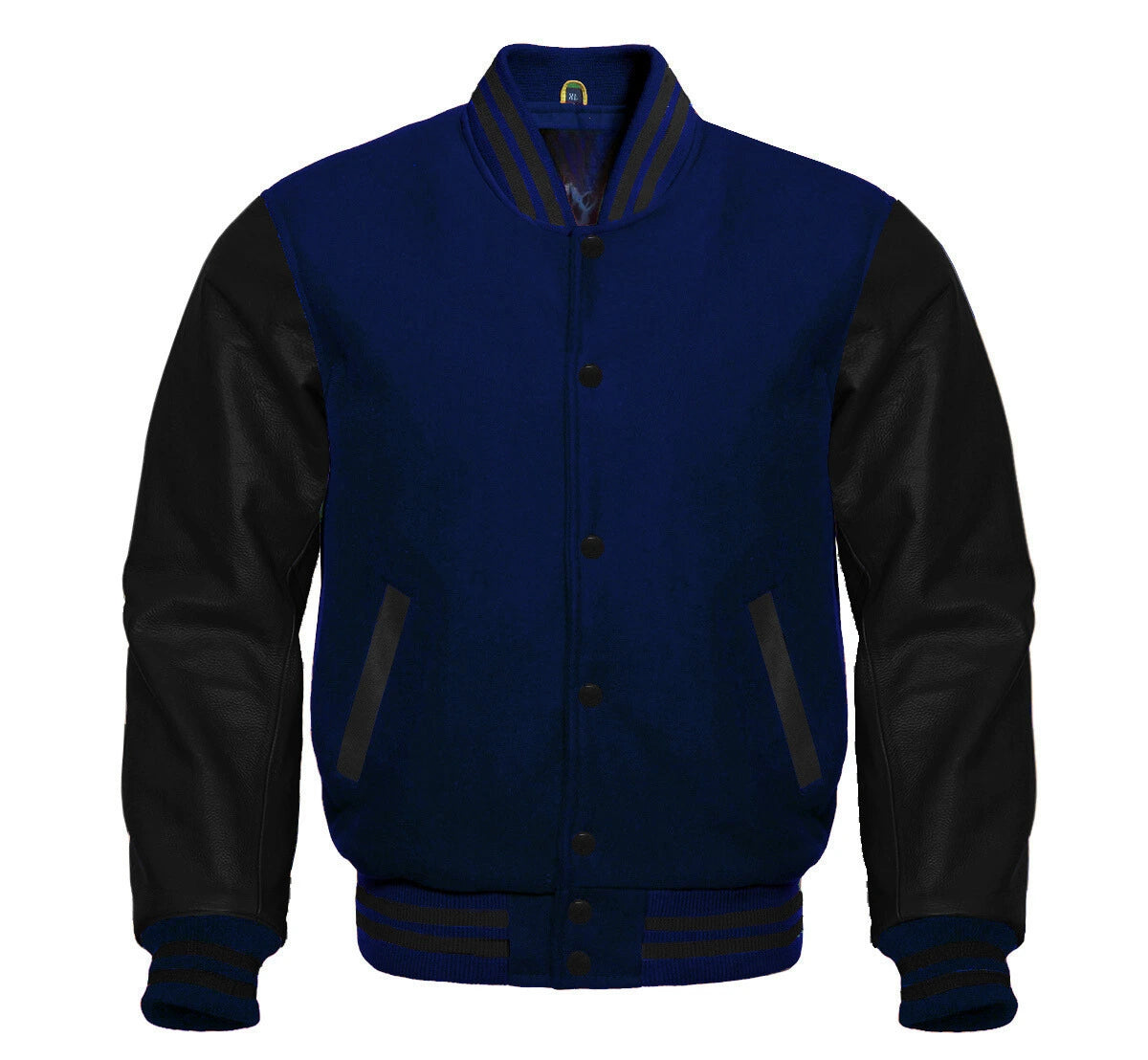 BLACK NAVY VARSITY JACKET FOR KIDS