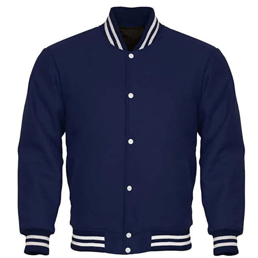 NAVY VARSITY JACKET MENS